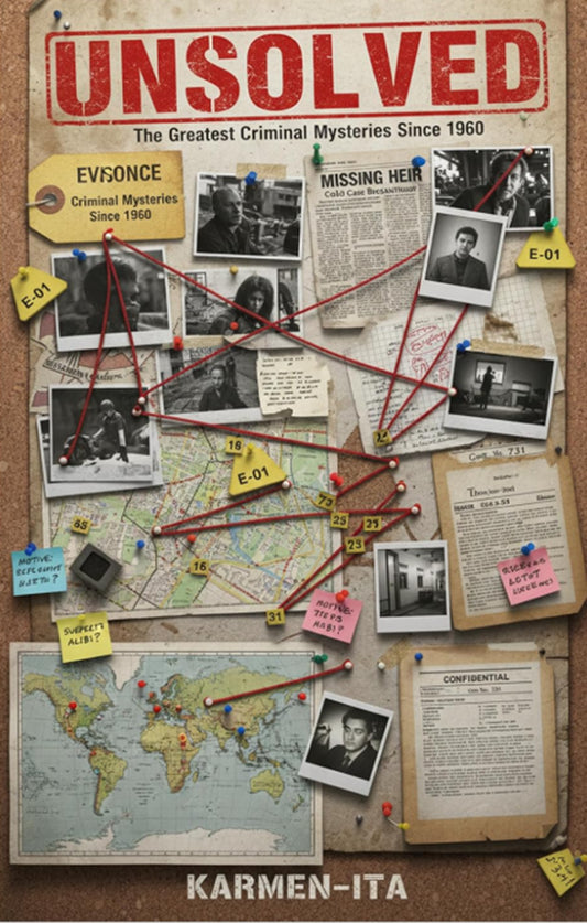UNSOLVED: The Greatest Criminal Mysteries Since 1960 - Book Cover by KARMEN-ITA
