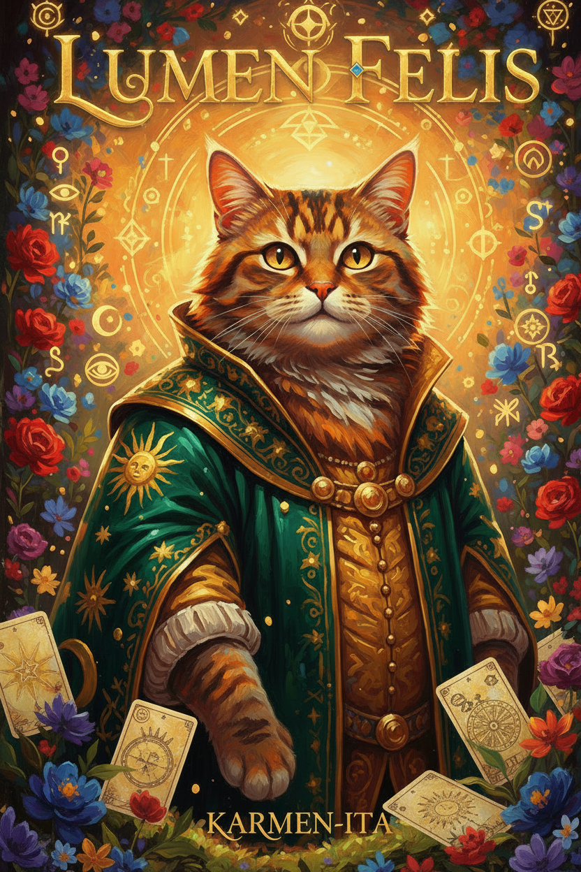 Lumen Felis tarot book cover by KARMEN-ITA