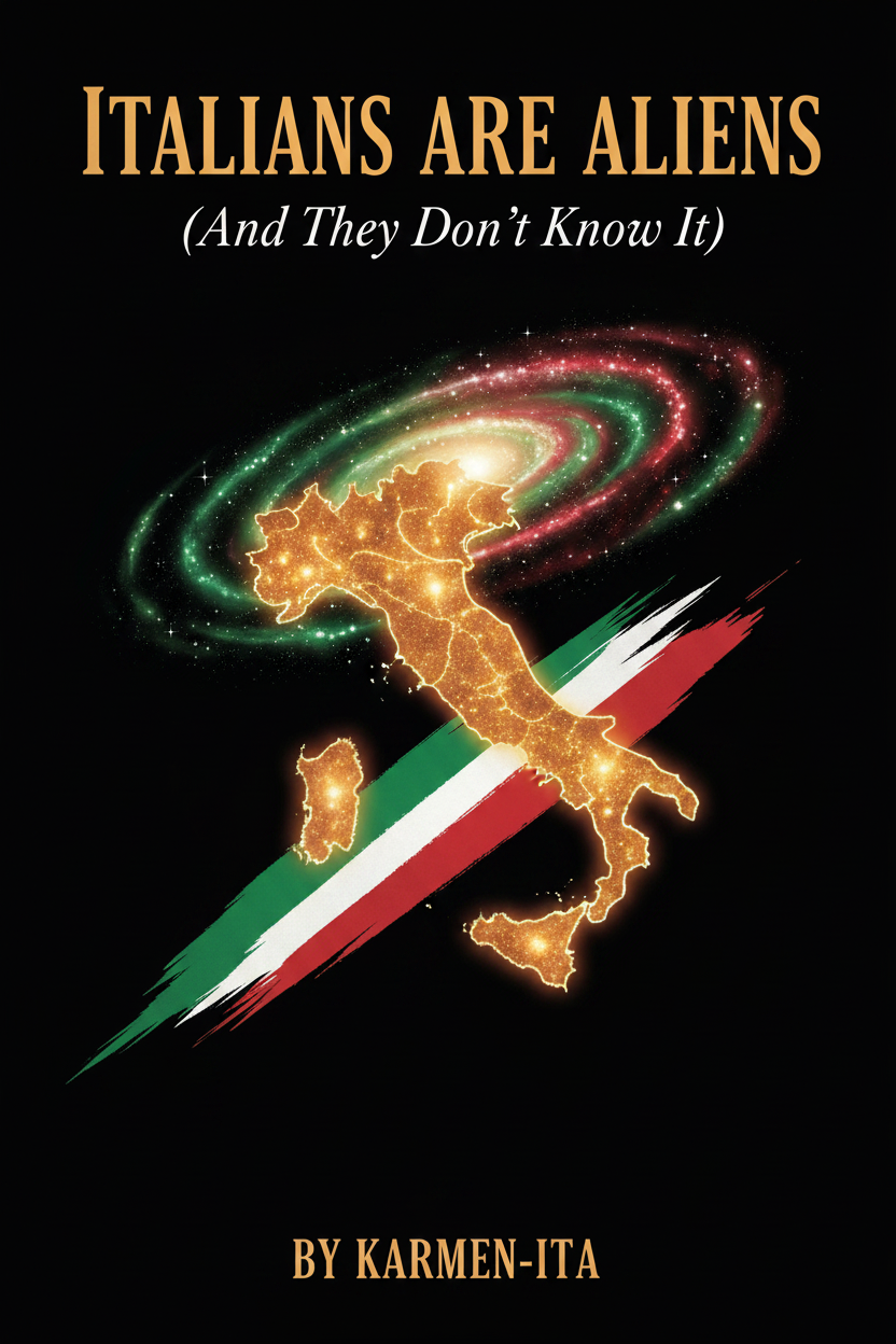 Book cover of Italians Are Aliens (And They Don't Know It) by KARMEN-ITA