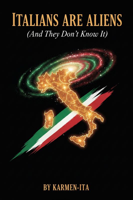 Book cover of Italians Are Aliens (And They Don't Know It) by KARMEN-ITA